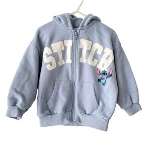 Zara Kids x Disney Light Blue Stitch Hoodie 4T